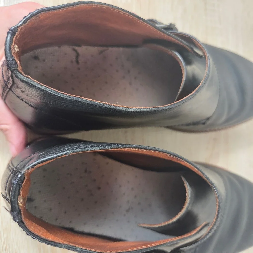 Frye Men's 10D Black Leather Monk Strap Chukka Boots Made in Mexico